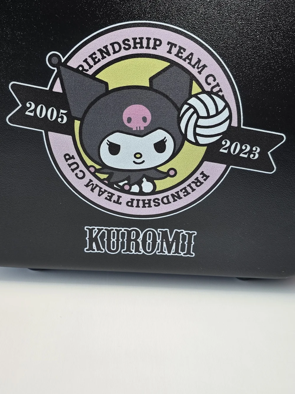 Kuromi Hard Shell Travel Carry Case - Black with Character Logo